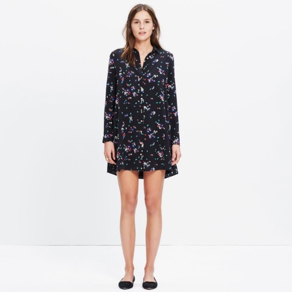 Sezane Dresses & Skirts - Sezane | Floral silk button down shirt dress